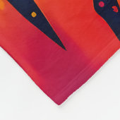 Couverture Polaire Dreamy Vibrant Sunset Lake Forest Illustration (Coin)