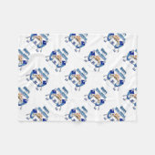 Couverture Polaire Dreidels de Hanoukka dansants et beignets de gelée (Devant (Horizontal))