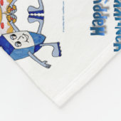 Couverture Polaire Dreidels de Hanoukka dansants et beignets de gelée (Coin)