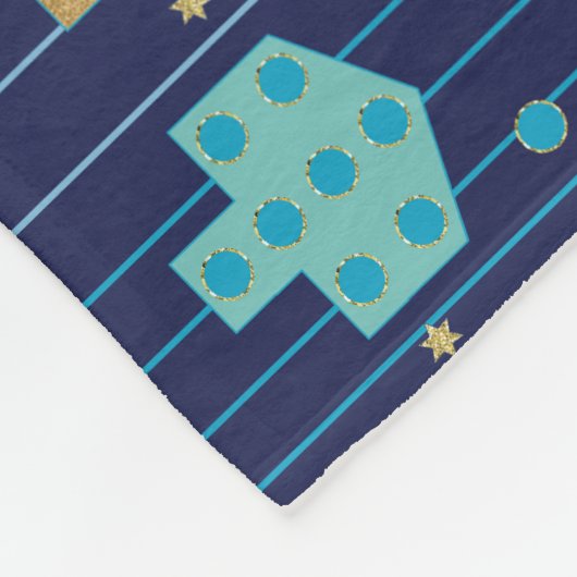 Couverture Polaire Dreidels en Blue Hanoukka Fleece Blanket (Coin)