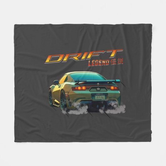 COUVERTURE POLAIRE DRIFT LEGEND SUPRA MK4 - STYLE ANIME (Devant (Horizontal))