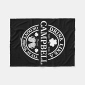 Couverture Polaire Drink Like A Campbell Shamrock St Patricks Day (Devant (Horizontal))