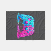 Couverture Polaire Drip Gamer Controller Boys Video Game Retro Gaming (Devant (Horizontal))