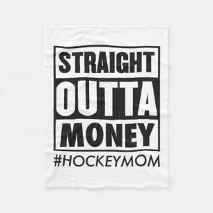 Couverture Polaire Droit devant l'argent Hockey Maman drôle Ice Hocke
