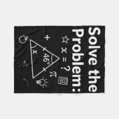 Couverture Polaire Drôle 67 Math Meme Résoudre Le Problème Enseignant (Devant (Horizontal))