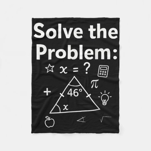 Couverture Polaire Drôle 67 Math Meme Résoudre Le Problème Enseignant (Devant)