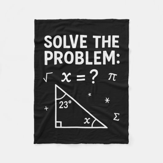 Couverture Polaire Drôle 67 Math Meme Résoudre le problème enseignant (Devant)