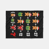 Couverture Polaire Drôle 67 Mème Bonbon Joyeux Santa Prof de Maths Ch (Devant (Horizontal))