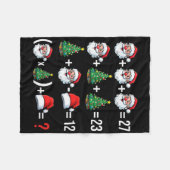 Couverture Polaire Drôle 67 Mème Santa Prof de Maths Noël Pyjama (Devant (Horizontal))