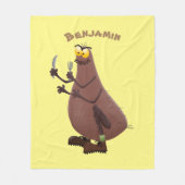 Couverture Polaire Drôle affamé pulette affamée dessin animé (Devant)