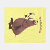 Couverture Polaire Drôle affamé pulette affamée dessin animé (Devant (Horizontal))