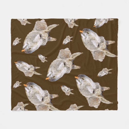 Couverture Polaire Drôle Âne Mangeant Une Carotte, (Devant (Horizontal))