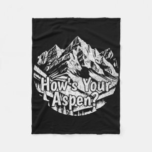 Couverture Polaire Drôle Aspen Colorado Ski Skiing Montagnes Comment