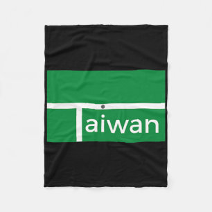 Couverture Polaire Drôle Badminton Match Taïwan Nouveau Drapeau Desig