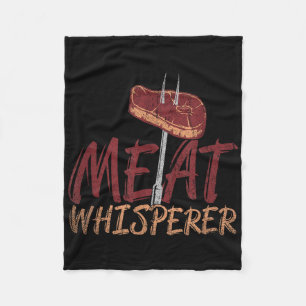 Couverture Polaire Drôle Barbecue Viande Fumée Steak Idée cadeau Barb