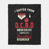 Couverture Polaire drôle Bowling désordre mot art sports (Devant)