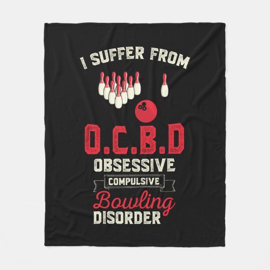 Couverture Polaire drôle Bowling désordre mot art sports (Devant)