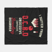 Couverture Polaire drôle Bowling désordre mot art sports (Devant (Horizontal))