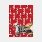 Couverture Polaire Drôle Boxer Chien Nom Patterned Noël (Devant)