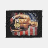 Couverture Polaire Drôle Boxer Trump Trump Rocky Meme (Devant (Horizontal))