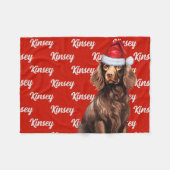 Couverture Polaire Drôle Boykin Spaniel Chien Nom Motif Noël (Devant (Horizontal))