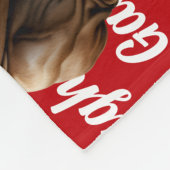 Couverture Polaire Drôle Brown Pitbull Nom du chien Motif Noël (Coin)