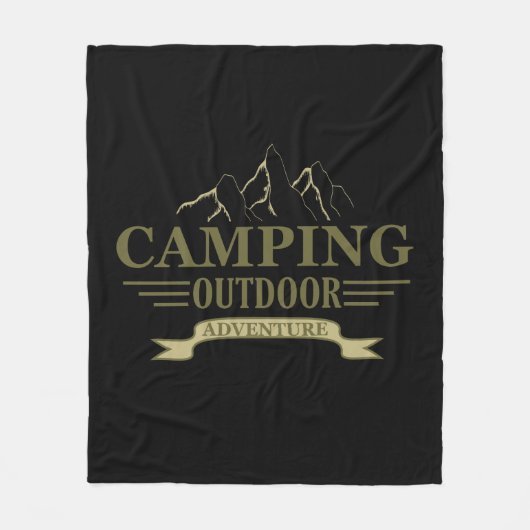 Couverture Polaire Drôle camper de camping dit pour les campeurs (Devant)