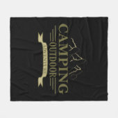 Couverture Polaire Drôle camper de camping dit pour les campeurs (Devant (Horizontal))