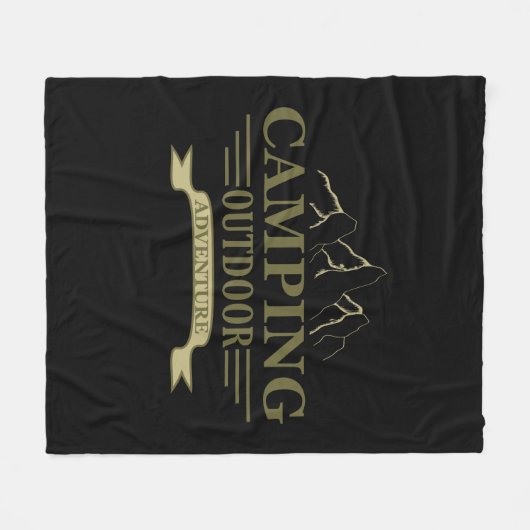 Couverture Polaire Drôle camper de camping dit pour les campeurs (Devant (Horizontal))