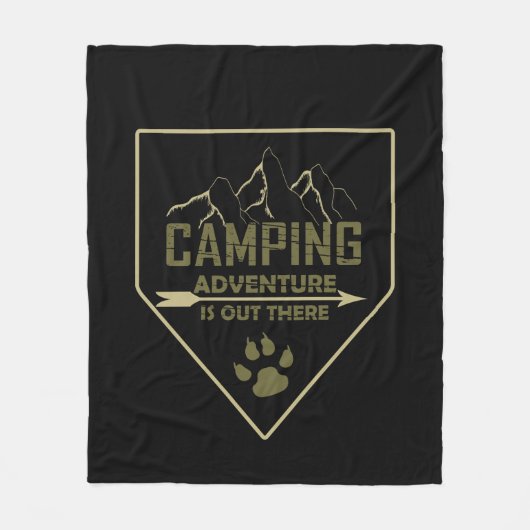 Couverture Polaire Drôle camper de camping dit pour les campeurs (Devant)
