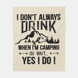 Couverture Polaire Drôle camper et boire des paroles