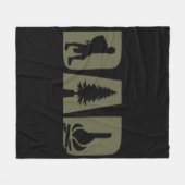 Couverture Polaire Drôle camping camper randonnée hiker papa (Devant (Horizontal))