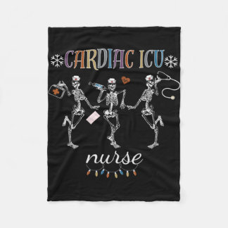 Couverture Polaire Drôle Cardiac ICU Nurse Cadeau de Noël pour Cardio