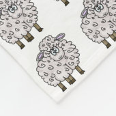 Couverture Polaire Drôle Cartoon Mouton Blanche polaire (Coin)