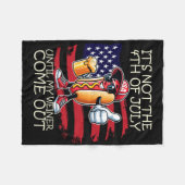 Couverture Polaire Drôle, ce n'est pas le 4 juillet jusqu'à ma Weiner (Devant (Horizontal))