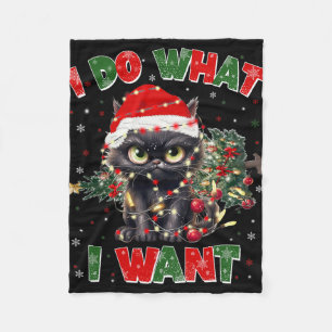 Couverture Polaire Drôle Chat Je Fais Ce Que Je Veux Noël Noël Noël N