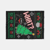 Couverture Polaire Drôle Chat Vilain Chandail de Noël Feline Vilain C (Devant (Horizontal))