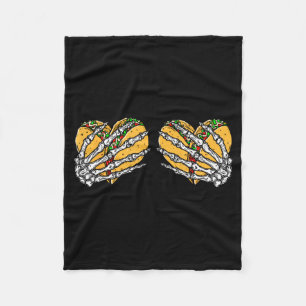 Couverture Polaire Drôle cinq de mayo taco crâne mains Drôle cinq de