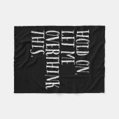 Couverture Polaire Drôle Citation Sarcastique Accrochée Laisse-Moi Su (Devant (Horizontal))