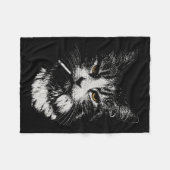 Couverture Polaire Drôle Cool Chat Fumer Mème Drôle Cat Ga (Devant (Horizontal))