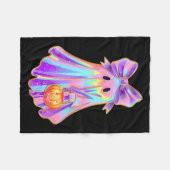 Couverture Polaire Drôle Coquette Bow Ghost Citrouille Halloween Soky (Devant (Horizontal))