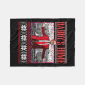 Couverture Polaire Drôle Daddy's Home Trump laide pull de Noël Xm (Devant (Horizontal))