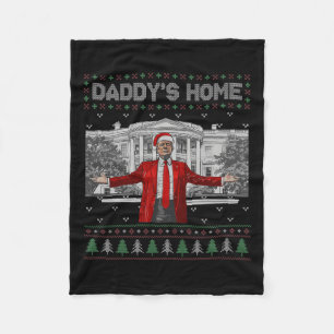Couverture Polaire Drôle Daddy's Home Trump laide pull de Noël Xm