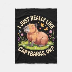Couverture Polaire Drôle d'art de capybara pour hommes femmes enfants