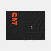 Couverture Polaire Drôle de chat noir serviteur de chat (Devant (Horizontal))
