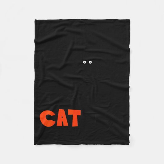 Couverture Polaire Drôle de chat noir serviteur de chat (Devant)
