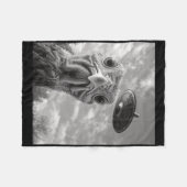 Couverture Polaire Drôle de dinde selfie Ufo Thanksgiving (Devant (Horizontal))