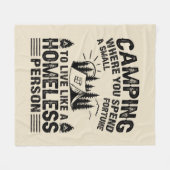 Couverture Polaire Drôle de dire de camping (Devant (Horizontal))