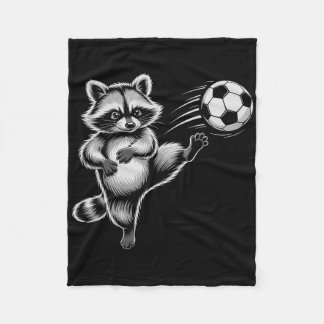Couverture Polaire Drôle de football Ll Raton laveur coup de pied gag
