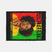 Couverture Polaire Drôle de juneteenth mois d'histoire noire africain (Devant (Horizontal))